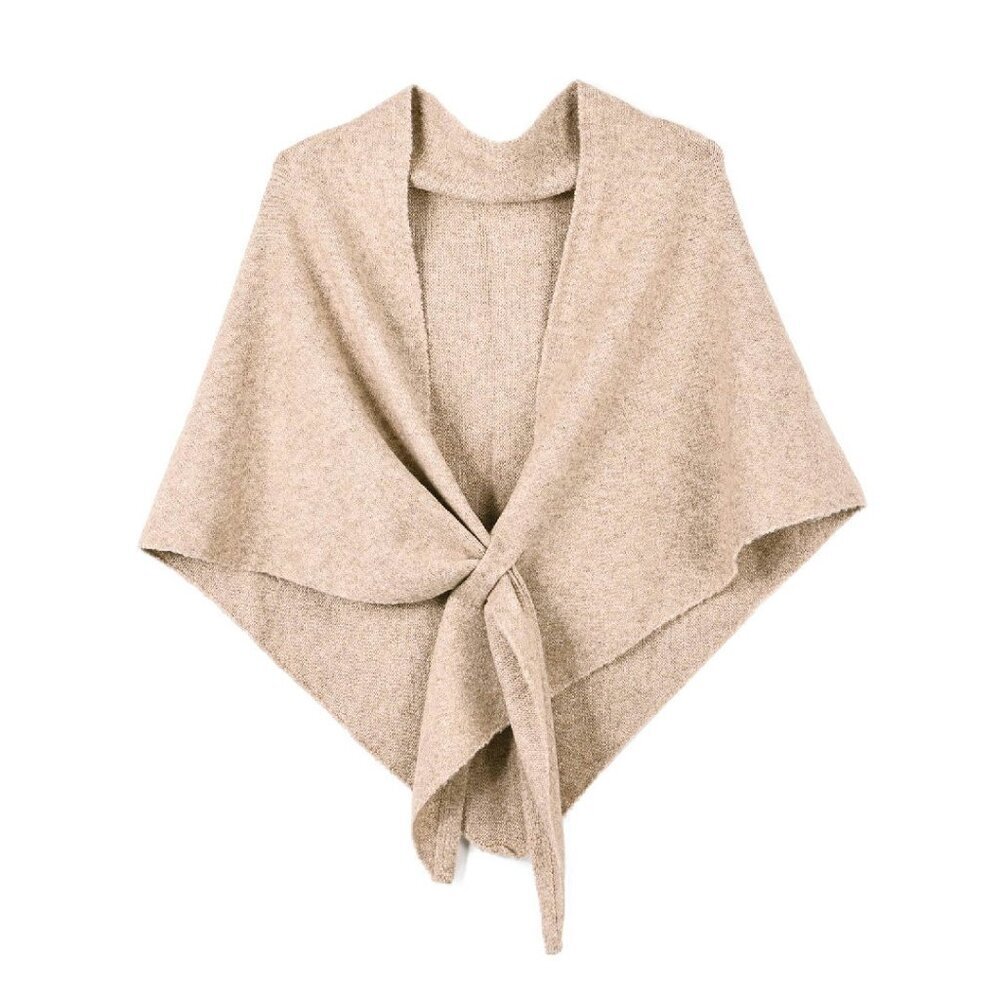 Large Knitted Triangle Shawl Scarf Pashmina Cardigan Cape Versatile